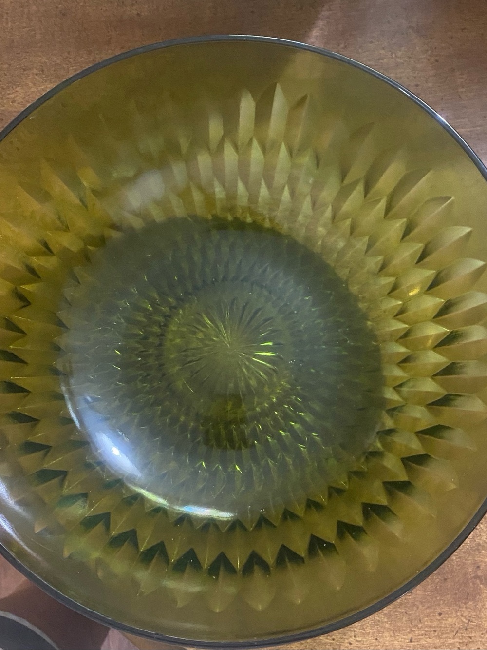 Olive Green Decorative Glass Bowl - Home Art